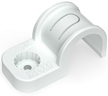 Крепёж-скоба Промрукав Д=20 под пистолет белый (уп. 50шт) картинка